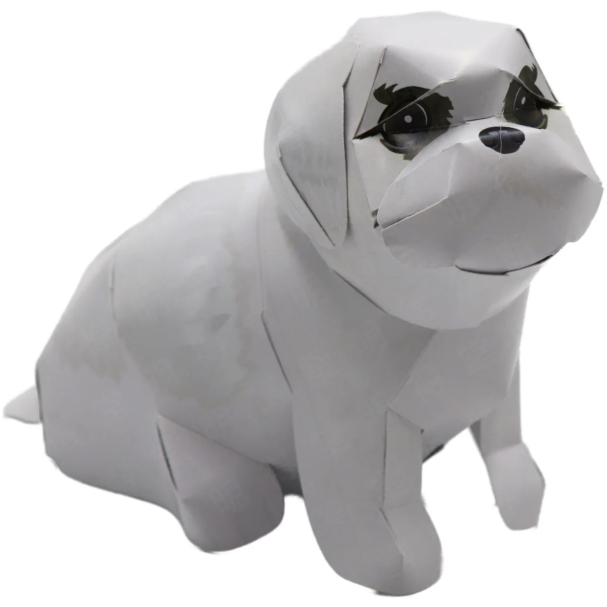紙紮祭祀用品｜灰白雪納瑞犬造型