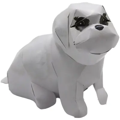 紙紮祭祀用品|灰白雪納瑞犬造型