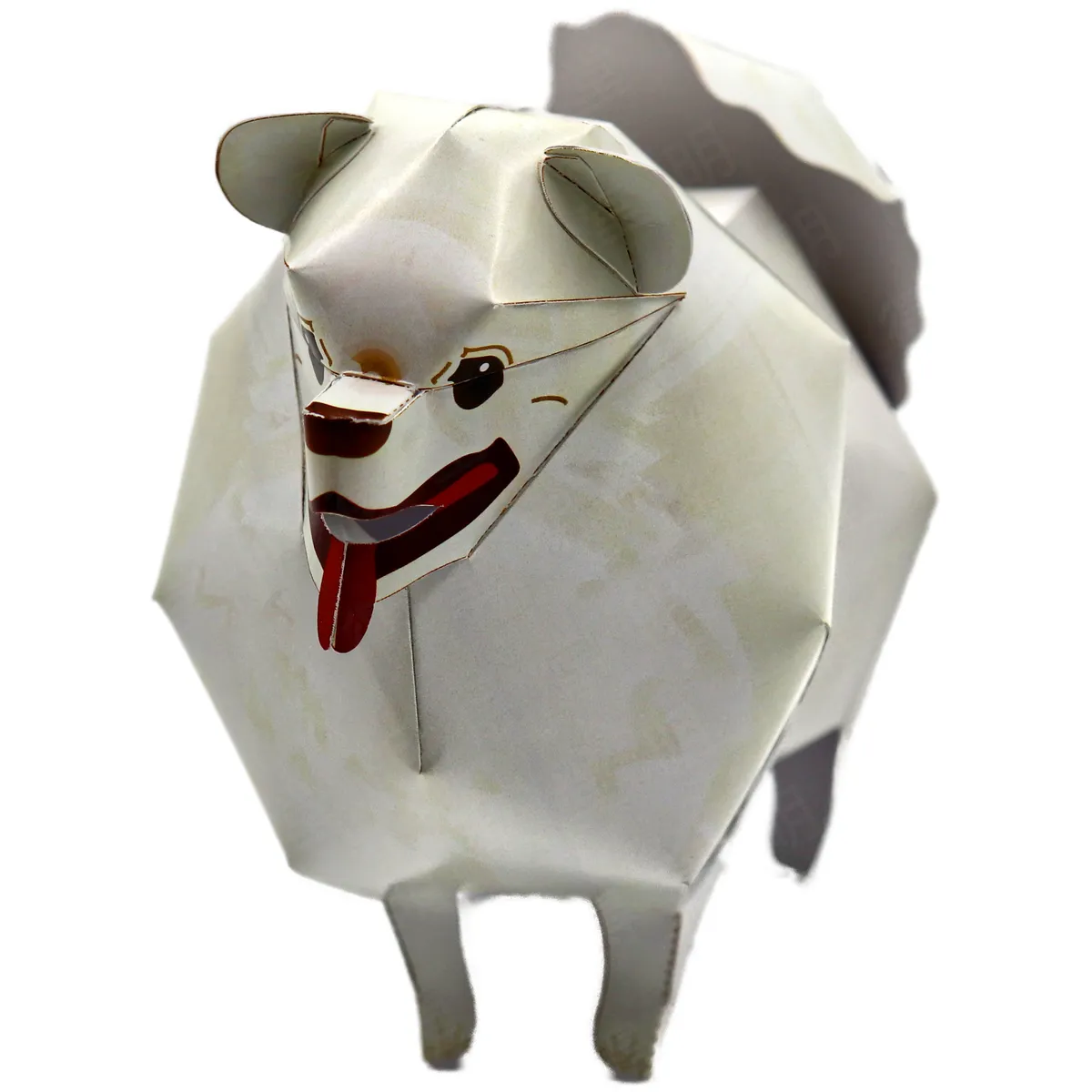 紙紮祭祀用品｜白色博美犬造型 B 款